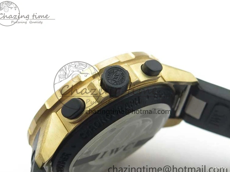 MIROTIME 0125 Aquatimer Chrono IW379503 Bronzo Case V6F 1:1 Best Edition Black Dial on Rubber Strap A Popular 7103